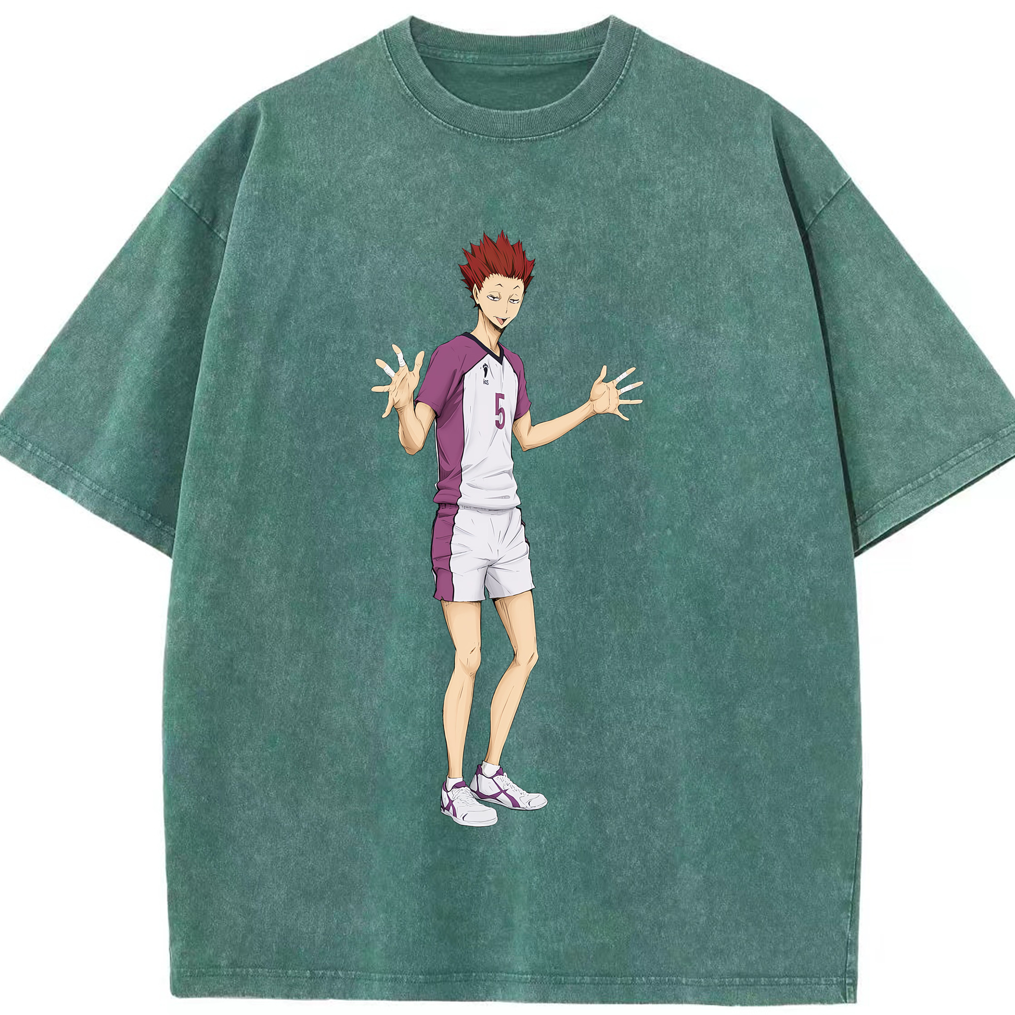 （画像用） ハイキュー!! Haikyu!! 綿100% ヴィンテージ風 半袖Tシャツ（フロントプリント）